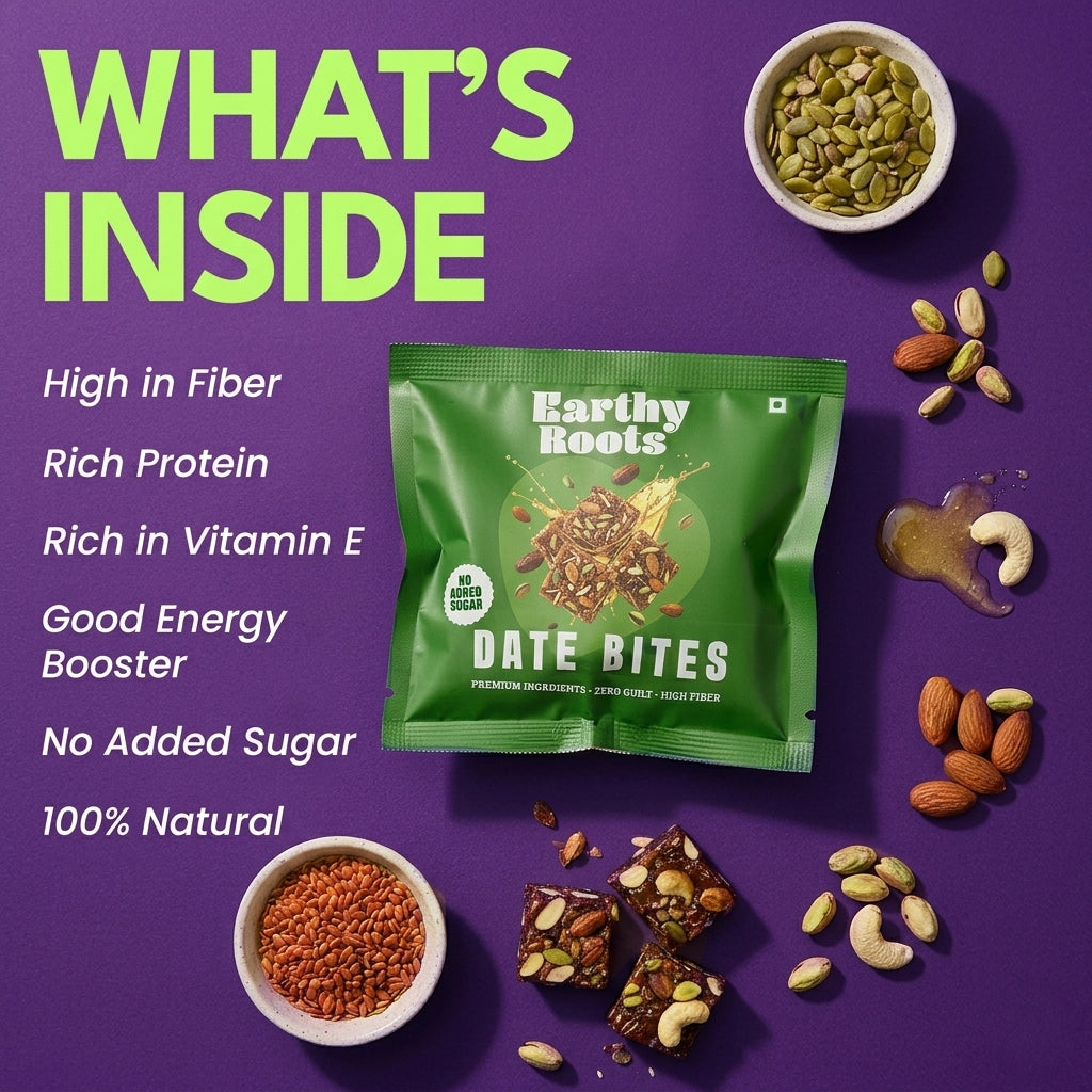 Date Bites 18 gm ( Trial Pack of 5 ) -  No Added Sugar | No Preservatives