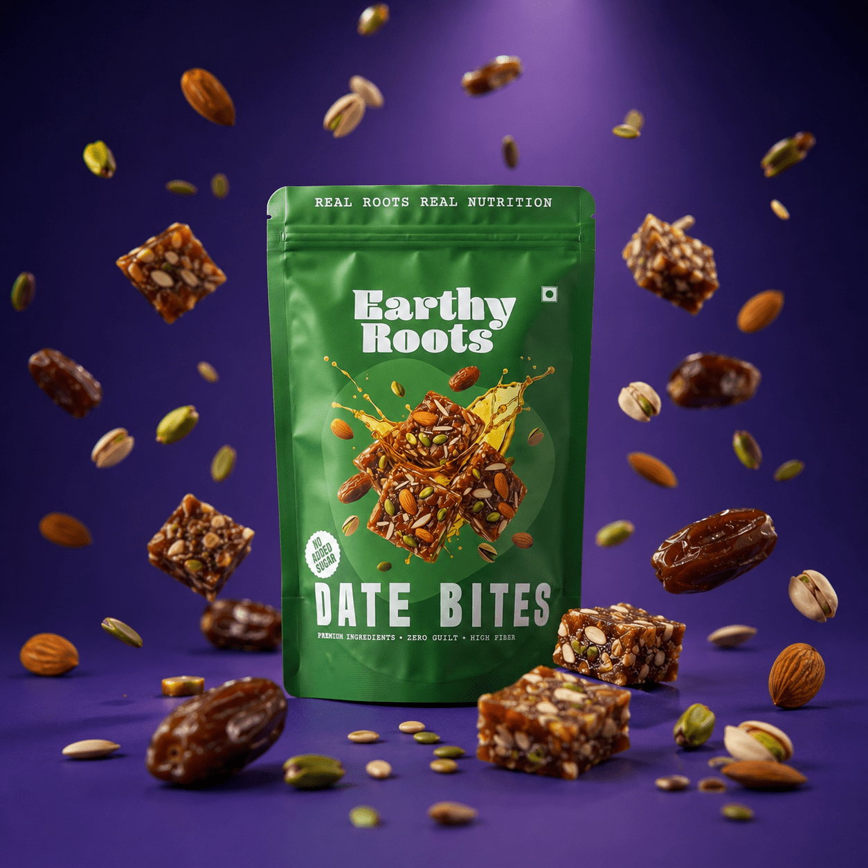 Date Bites | On - the - Go Pack | No Added Sugar | No Preservatives | 150 gm - Earthy Roots